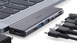 AUKEY USB C Hub MacBook Pro (7 in 1) with 4K HDMI, Thunderbolt...