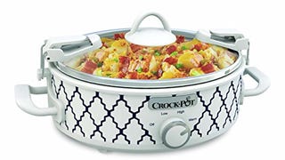 Crock-Pot Small 2.5 Quart Casserole Slow Cooker in White/...