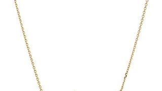 Amazon Collection 14k Yellow Gold Heartbeat Necklace, Adjustable...