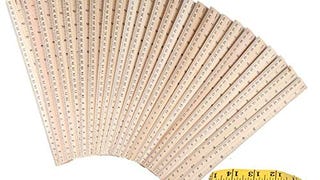 25 Pack Wood Rulers Wooden Ruler School Rulers Office Rulers...