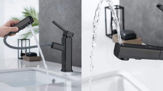 Bathroom Sink Faucet with Sprayer