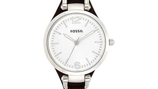 Fossil Women's Georgia Quartz Stainless Steel and Leather...