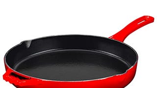 Bruntmor 12-Inch Enameled Cast Iron Skillet - Pre-Seasoned...