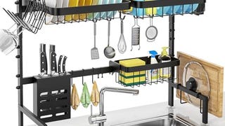 MERRYBOX Over The Sink Dish Drying Rack, 2-Tier Adjustable...