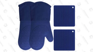 HOMWE Silicone Oven Mitts and Pot Holders