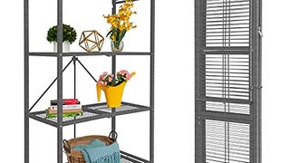 Origami R5 4-Shelf Heavy-Duty Folding Storage Rack, 1000...