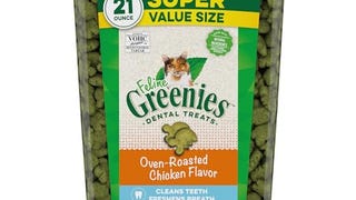 FELINE GREENIES Natural Dental Care Cat Treats Oven Roasted...