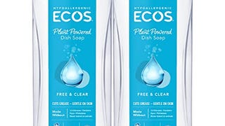 ECOS Hypoallergenic Dish Soap, Free & Clear, 25 Fl Oz (Pack...