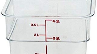 Cambro 4SFSCW135 4 Qt. Clear Square Polycarbonate Food...
