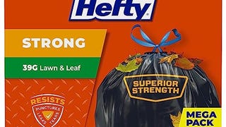 Hefty Strong Lawn & Leaf Trash Bags, 39 Gallon, 38...