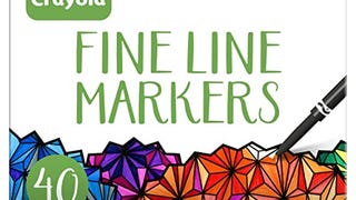 Crayola Fine Line Markers For Adults (40 Count), Skinny...