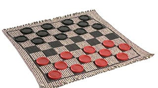 Multiflex Designs Jumbo Checkers Rug Game, 3 Inch Diameter...