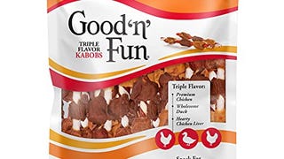 Good'N'Fun Triple Flavored Rawhide Kabobs for Dogs, 1.5...