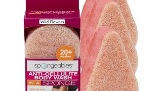 Spongeables Anti Cellulite Body Wash in a 20+ Wash Sponge,...