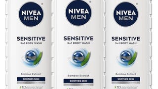 NIVEA MEN Sensitive Body Wash with Bamboo Extract, Moisturizing...