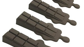 Door Stop, ONME 4 Pack Flexible Brown Rubber Door Stopper...