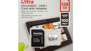 SanDisk Ultra 128GB microSDXC UHS-I Card with Adapter, Black,...