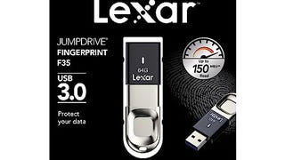 Lexar 64GB Jumpdrive Fingerprint F35 USB 3.0 Flash Drive...