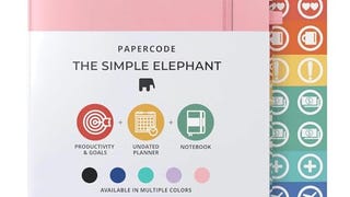 Simple Elephant Undated Planner for 2024 - Monthly, Weekly,...