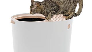 IRIS USA Cat Litter Box, Top Entry Litter Box with Scoop,...