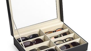 CO-Z Leather Multi Sunglasses Organizer for Women Men,...