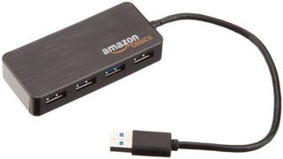 Amazon Basics 4 Port USB to USB 3.0 Hub with 5V/2.5A power...