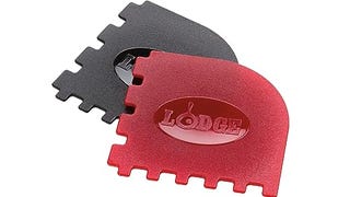 Lodge SCRAPERGPK Durable Grill Pan Scrapers, Red and Black,...