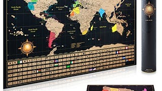 Scratch Off World Map Poster And Deluxe United States Map...