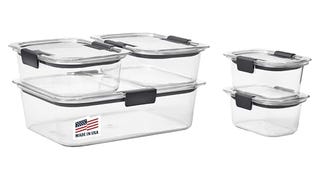 Rubbermaid Brilliance Food Storage Containers, Set of 5...