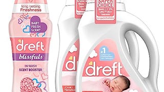 Dreft Newborn Baby Laundry Detergent, 64 Loads (2-Pack)...