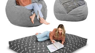 CordaRoy's Chenille Bean Bag-Convertible Bean Bag Chair&...