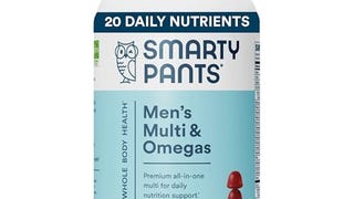 SmartyPants Multivitamin for Men, Gummies: Omega 3 Fish...