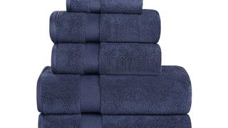 Superior Zero Twist 100% Cotton Towel Set - 6-Piece Set,...