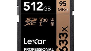 Lexar Professional 633x 512GB SDXC UHS-I Card (LSD512CBNL633)...