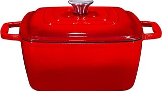 Bruntmor Classic Enameled Cast Iron 3.8-Quart Square Covered...