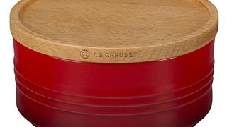 Le Creuset Stoneware Canister with Wood Lid, 23 oz. (5....