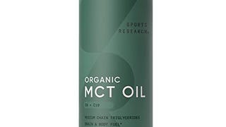 Sports Research Organic MCT Oil - Keto & Vegan MCTs C8,...