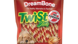 DreamBone Twist Sticks, Made With Real Chicken, Rawhide-...