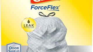 Glad ForceFlex Tall Kitchen Drawstring Trash Bags, 13 Gal,...