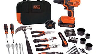 BLACK+DECKER 20V MAX 68-Piece Cordless Drill and Home Tool...