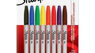 Sharpie Permanent Markers, Fine Point, 8 Pack, Assorted...