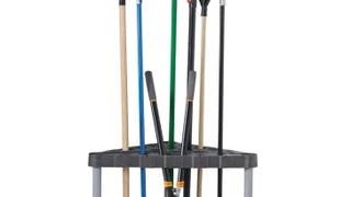 Rubbermaid Plastic Garage Corner Tool Tower Rack, Easy...