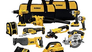 DEWALT 20V MAX Power Tool Combo Kit, 10-Tool Cordless Power...