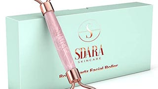 SDARA SKINCARE Rose Quartz Roller - Anti Aging Jade Roller...