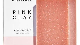 HERBIVORE Pink Clay Gentle Cleansing Bar Soap for Face...