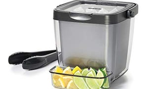 OXO Good Grips Double Wall Ice Bucket with Tongs and Garnish...