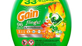 Gain flings! Liquid Laundry Detergent Pacs, Island Fresh,...