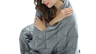 Meisling Weighted Blanket 15-lbs-60-80 with 100% Cotton...