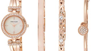 Anne Klein Women's Premium Crystal Accented Bangle Watch...