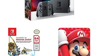 Nintendo Switch - Gray Joy-Con + SanDisk 64GB microSDXC...